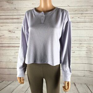 JENNI Soft Long Sleeve Henley Pajama Top, Lilac NWT XL